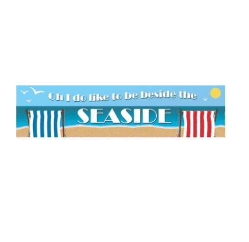 Seaside Deckchairs Printed Banner Decoration