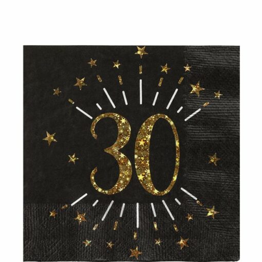 Sparkling Gold 30th Napkin