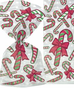 Candy Cane Christmas Cello Bags