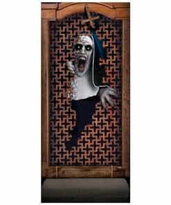 Evil Nun Door Halloween Decoration