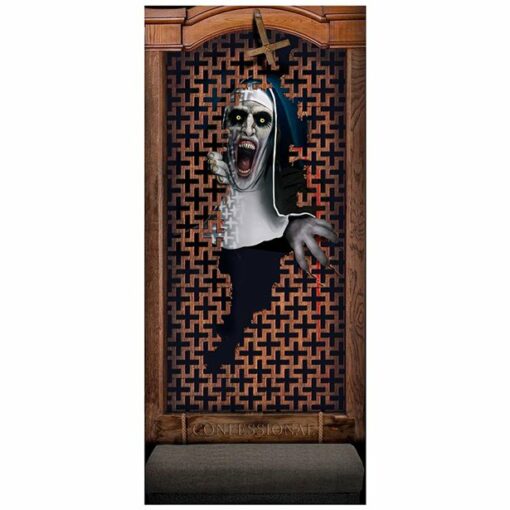 Evil Nun Door Halloween Decoration