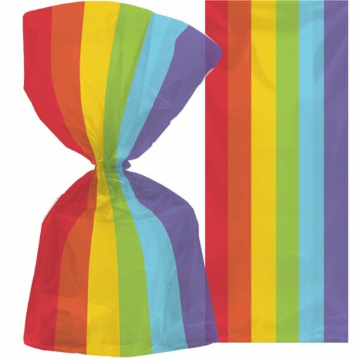 Large Rainbow Plastic Party Bags