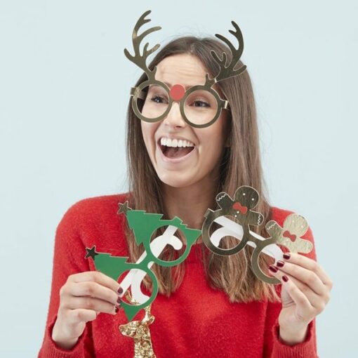 Christmas Novelty Fun Paper Glasses