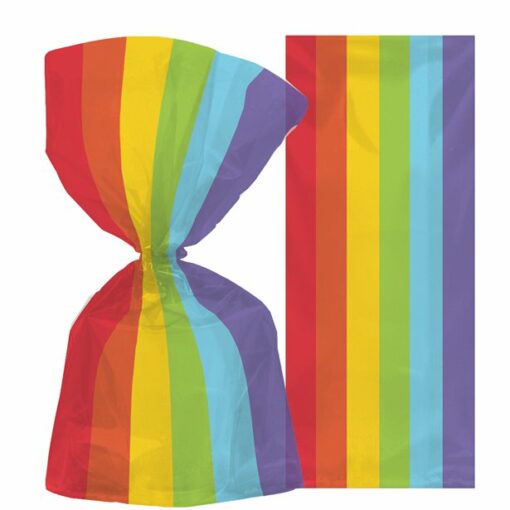 Small Rainbow Plastic Party Bags