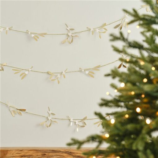 Gold Mistletoe Garland