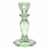 Green Glass Candle Holder