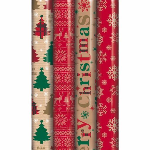 Kraft Christmas Wrapping Paper Roll