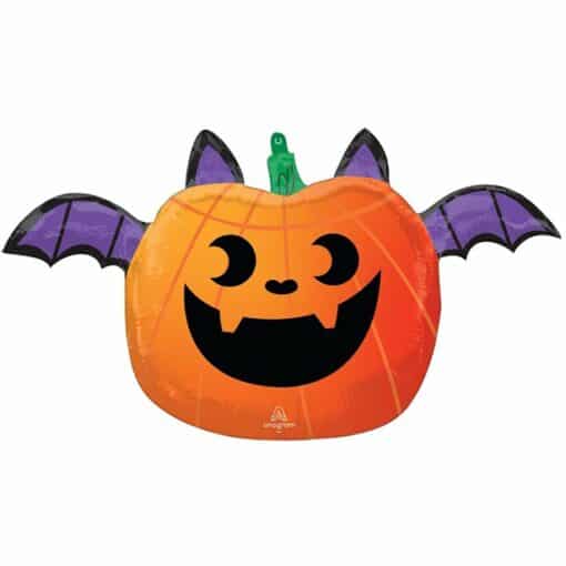 Halloween Pumpkin Bat Foil Balloon