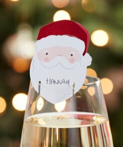 Santa Drink Topper Place Cards