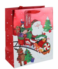 Santa Train Large Christmas Gift Bag