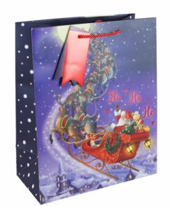 Sleigh Ride Santa Large Gift Bag