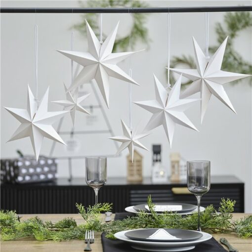 White Paper Hanging Stars