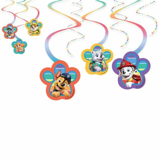 Paw Patrol Paper Swirl Decorations