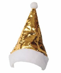 Gold Sequin Santa Hat