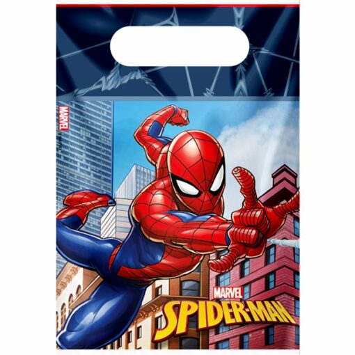 Spiderman Party Plastic Loot Bags, Spiderman Party Bags