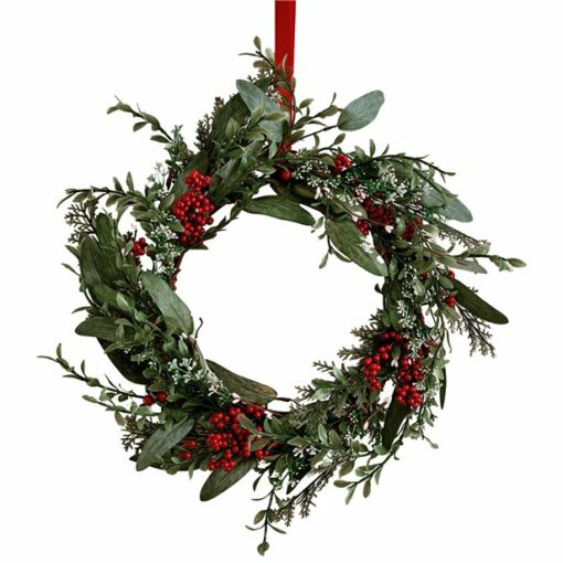 Foliage & Berries Winter Wreath