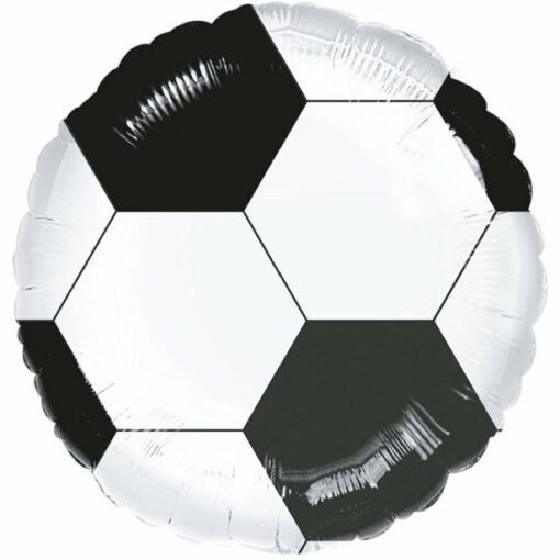 Football Black & White Foil Balloon