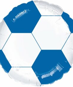 Football Blue & White Foil Balloon