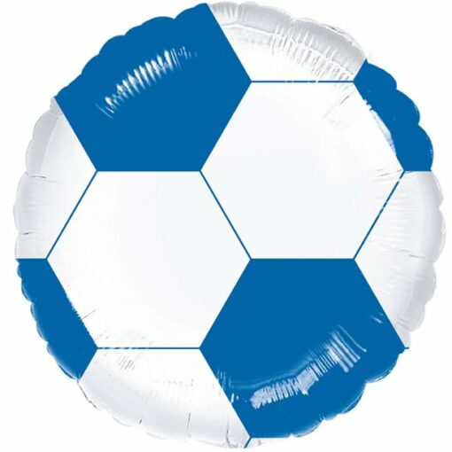 Football Blue & White Foil Balloon