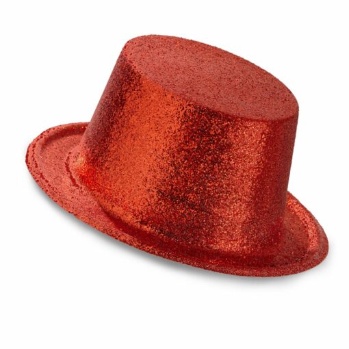 Red Glitter Top Hat