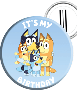 Bluey Party Birthday Badge