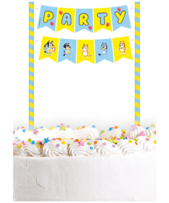 Bluey Party Cake Mini Bunting Topper