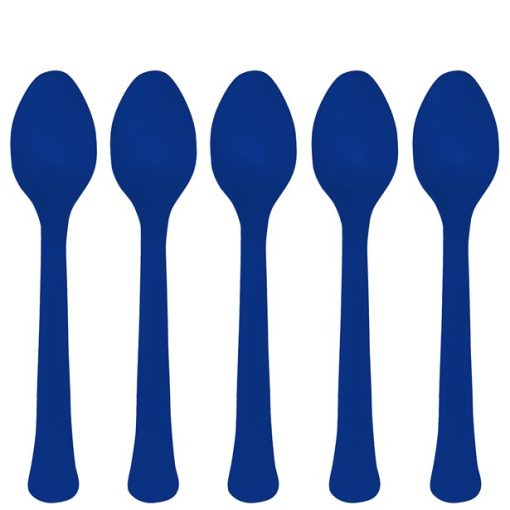 Dark Blue Reusable Plastic Spoons