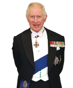 King Charles with Medals Lifesize Cardboard Cutout