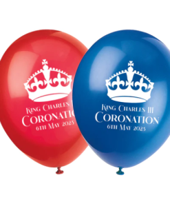 King Charles Coronation Printed Latex Balloons