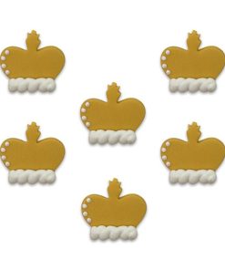 Gold Crown Sugar Cake Toppers