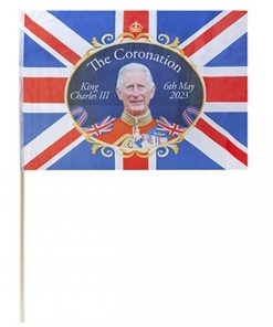 King Charles III Coronation Fabric Waving Flag