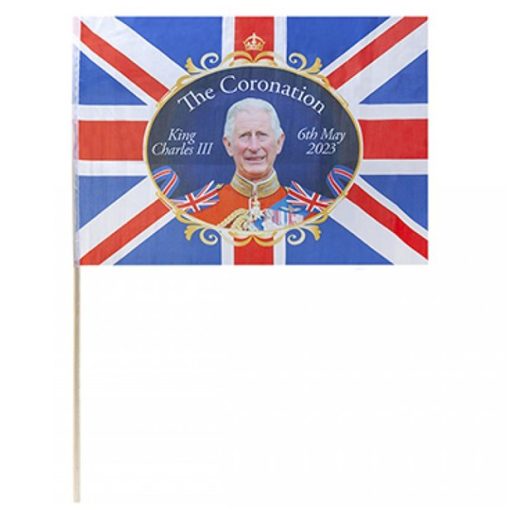 King Charles III Coronation Fabric Waving Flag