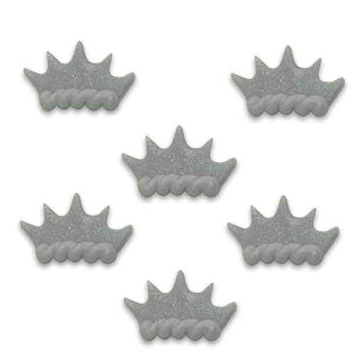 Silver Tiara Sugar Cake Toppers