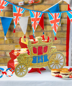 Royal Coronation Carriage Shaped Treat Stand