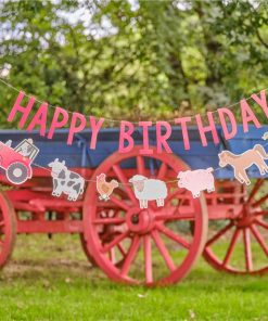 Farm Party Happy Birthday Bunting Decoration