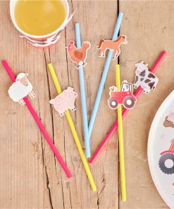 Farm Animals Party Paper Straws