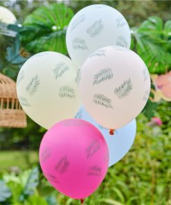 Palm Leaf Hawaiian Printed Latex Balloons