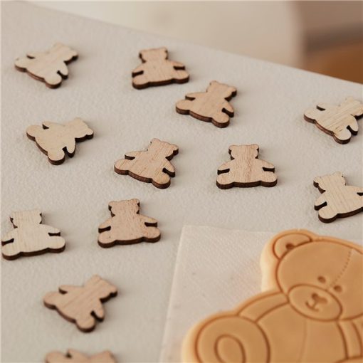 Bear Shaped Wooden Confetti