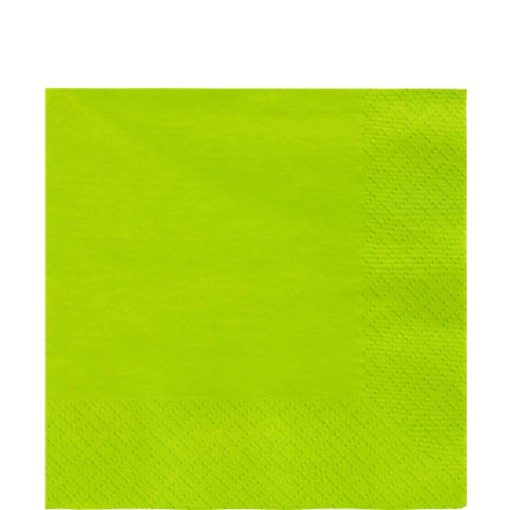 Lime Green Eco-Friendly Paper Napkins