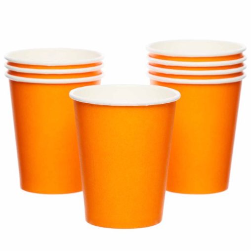 Orange Eco-Friendly Paper Cups