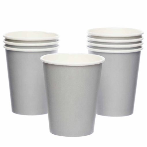 Silver Eco-Friendly Paper Cups