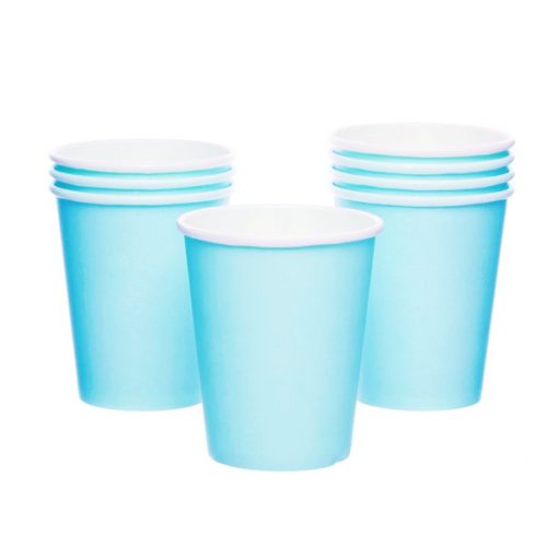 Turquoise Blue Eco-Friendly Paper Cups