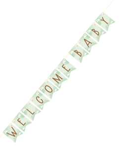 Teddy Bear Welcome Baby Banner