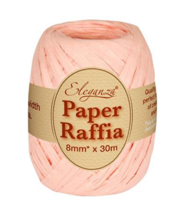 Peach Paper Raffia Ribbon