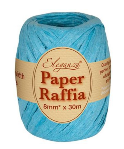 Turquoise Paper Raffia Ribbon