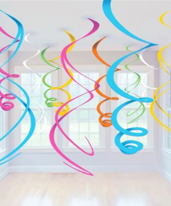 Multi-coloured Hanging Swirls Decoration