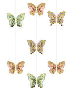 Butterfly Shimmer Hanging Cutouts