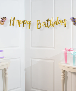 Butterfly Shimmer Shaped Ribbon Banner