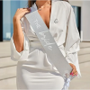 Silver The Bride Hen Party Sash