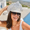 Rhinestone & Pearl Embellished Bride Hen Party Hat